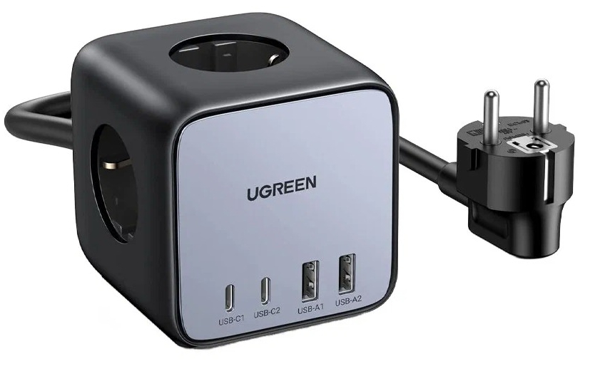 Зарядное устройство UGREEN CD268 (60113) 65W DigiNest Cube Charging Station серый космос