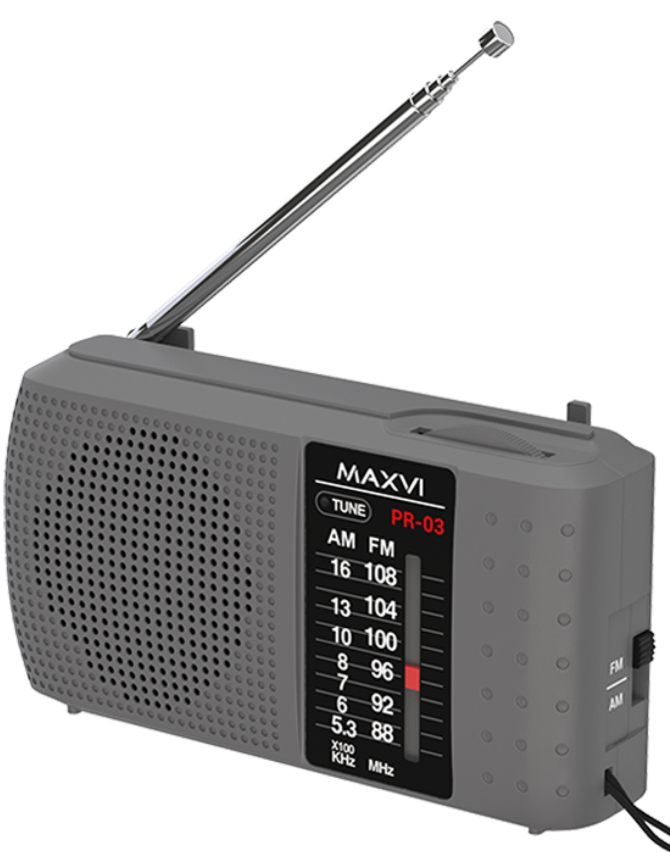 Радиоприемник Maxvi PR-03 grey