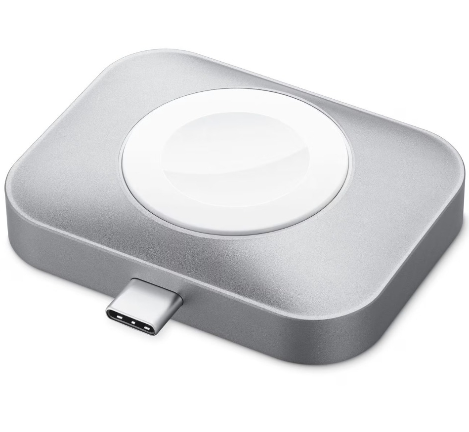 Беспроводное зарядное устройство 2-в-1 Satechi для Apple Watch и Apple AirPods. Цвет: серый космос