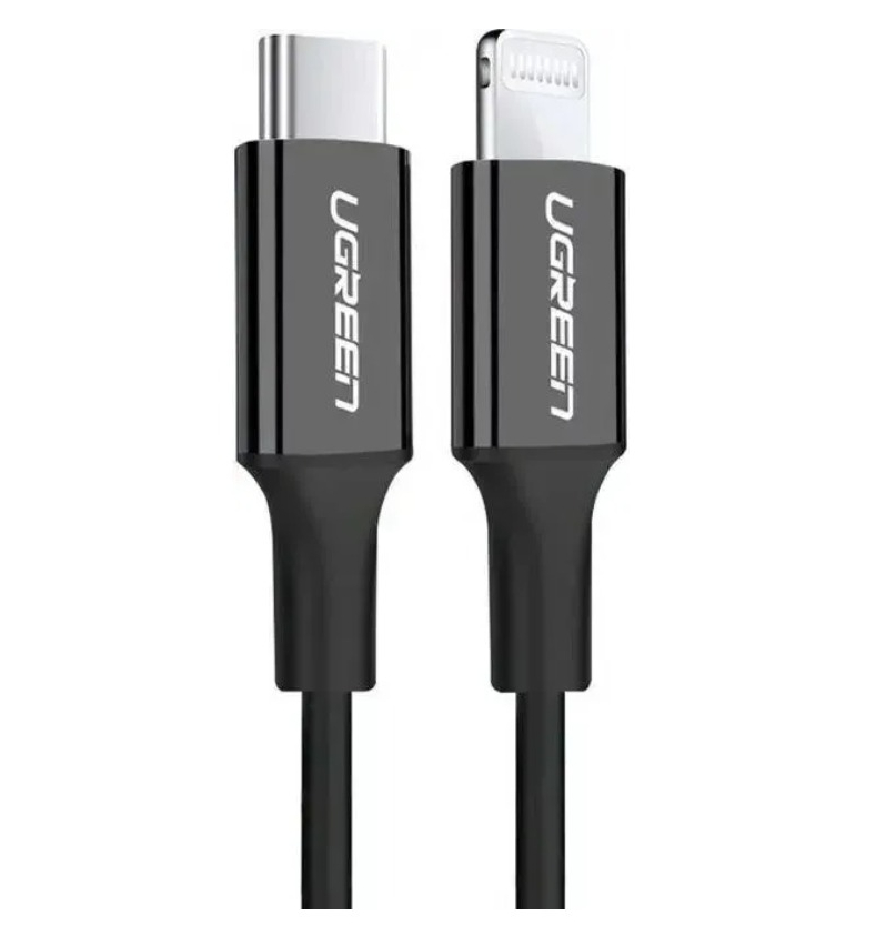 Кабель UGREEN US171 (60751) USB-C to Lightning Cable 1 м черный M/M Nickel Plating ABS Shell