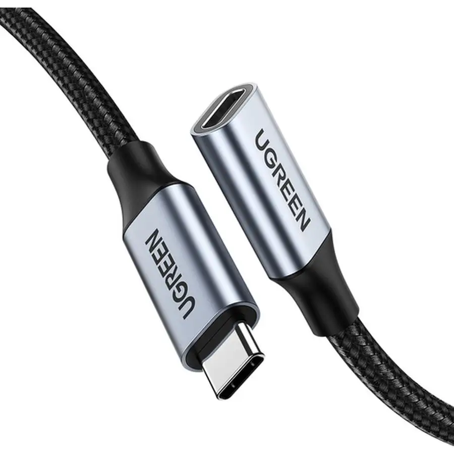 Кабель UGREEN US372 (80810) 0.5 м черный USB-C 3.1 Male to USB-C Female Gen2 Extension Cable