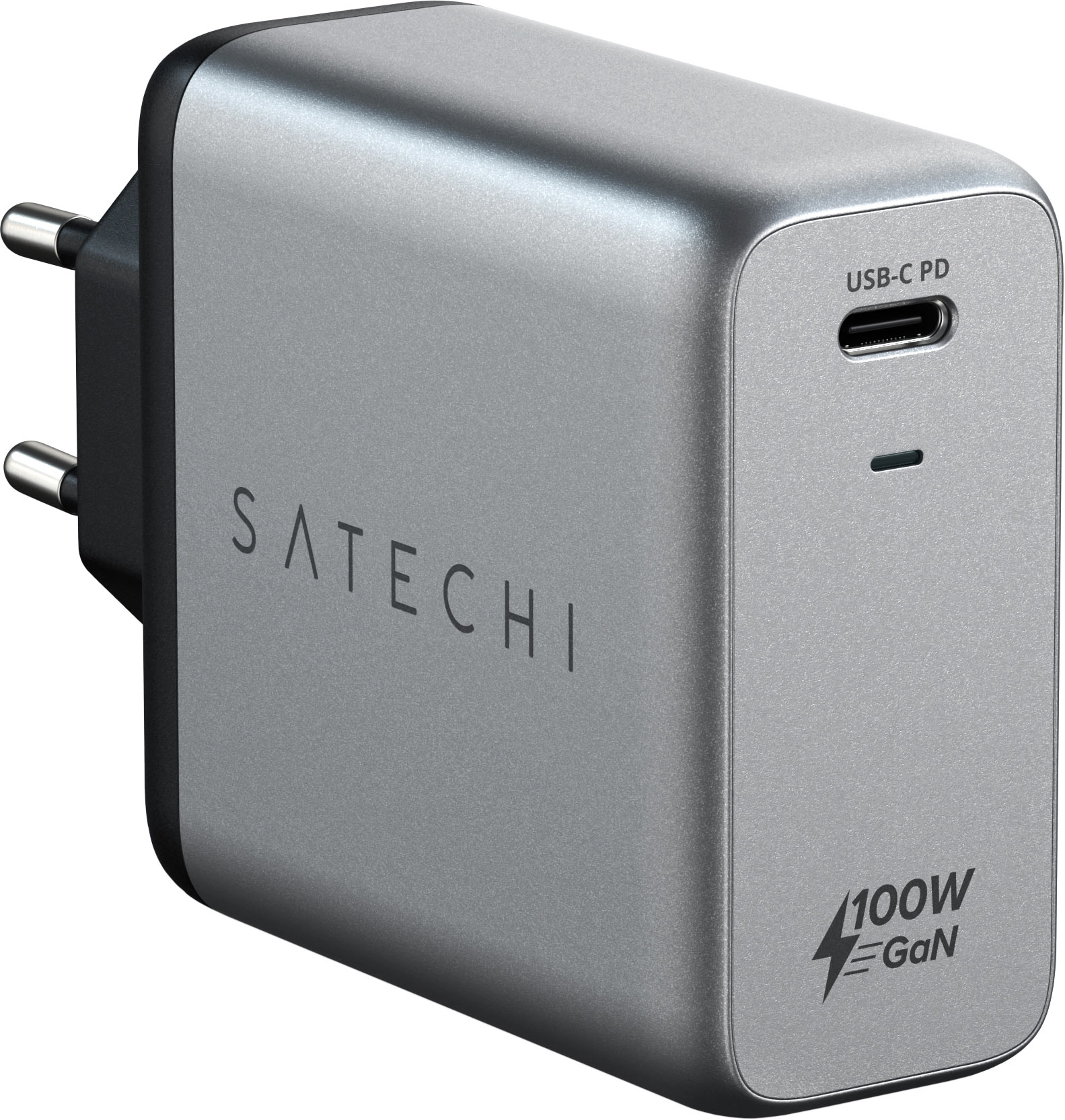 Сетевое зарядное устройство Satechi Compact Charger GaN Type-C 100Вт серый космос