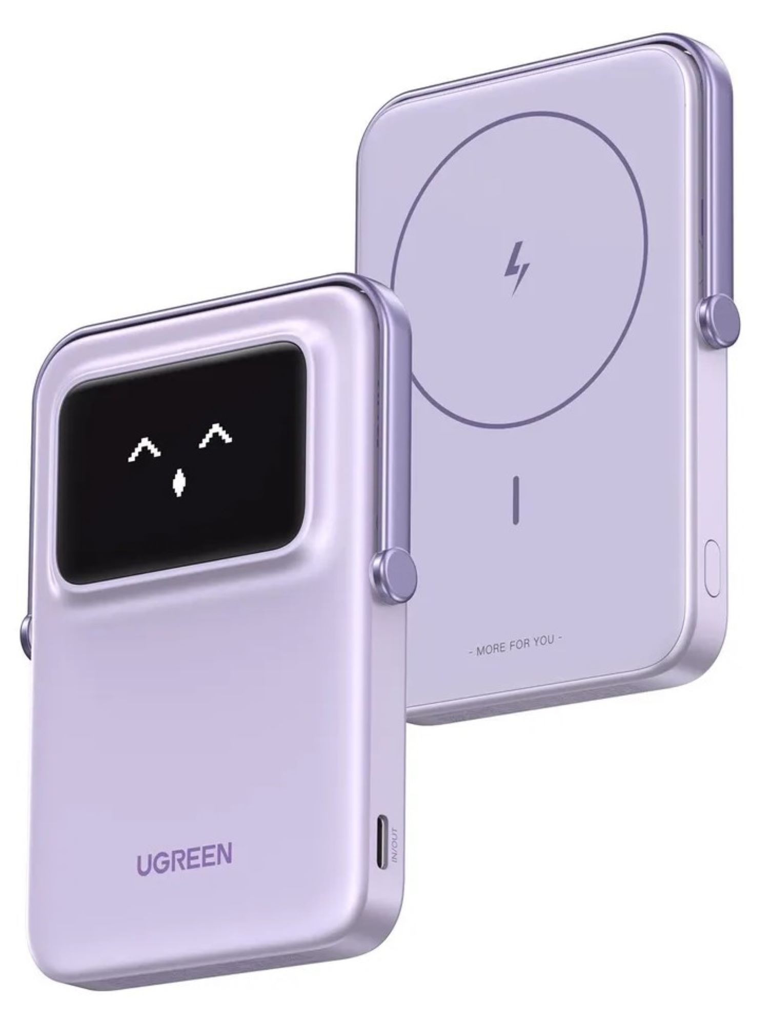 Внешний аккумулятор UGREEN PB571 (35606) 5000mAh Mini Magnetic Wireless 20W фиолетовый