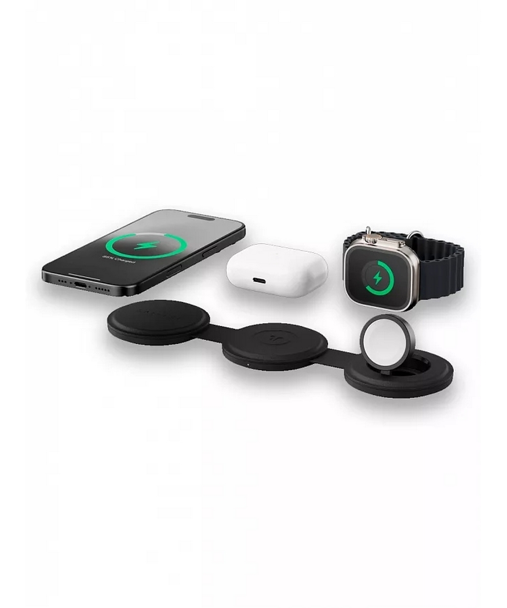 БЗУ Satechi ST-QTG31K Qi2 OntheGo 3-in-1 Wireless чёрный