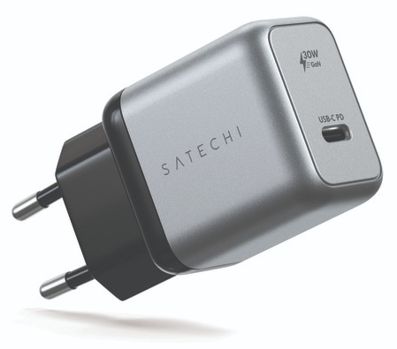 Сетевое зарядное устройство Satechi 30W USB-C GaN Wall Charger серый космос