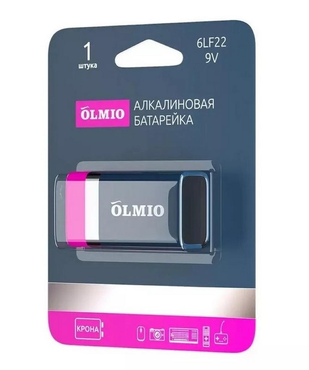 Батарейка Olmio Крона/6LF22 01 (щелочные) 1шт
