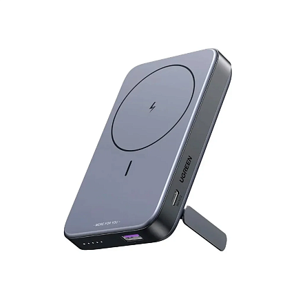 Внешний аккумулятор UGREEN PB206 (15086) 10000mAh Mini Magnetic Wireless 20W With Holder Space Gray