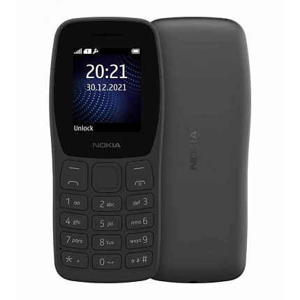 Мобильный телефон Nokia 105 SS 2022 TA-1423 Charcoal