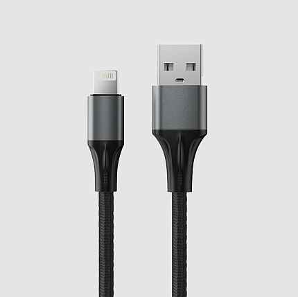 Кабель Accesstyle AL24-F200M USB Lightning 2м Black