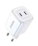 Зарядное устройство UGREEN X526 (65154) белый 45W Dual USB-C GaN Fast Charger EU