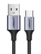Кабель UGREEN US288 0,5 m Black USB-A 2.0 to USB-C Cable Nickel Plating Aluminum Braid
