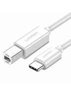 Кабель UGREEN US241 (40417) 1.5м белый USB-C 2.0 To USB-B 2.0 Print Cable для подключения принтера