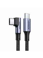 Кабель UGREEN US334 (70645) 2м USB-C  2.0 Male To Angled 90° USB-C 2.0 Male 5A черный