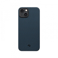 Чехол Pitaka KI1408M для iPhone 14 Plus черно-синий, MagEZ Case 3 (6.7"), кевлар (арамид)