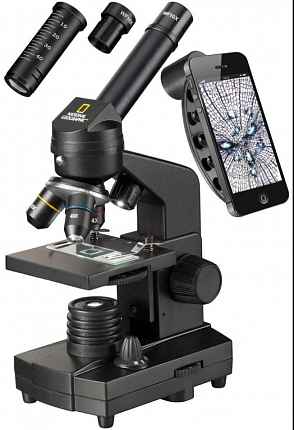 картинка Bresser National Geographic 40x-1280x с держателем от магазина MIX MOBILE-