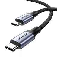 Кабель UGREEN US535 1м серый космос USB-C to USB-C 240WPD Fast Charging Cable в оплетке