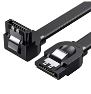 Кабель UGREEN US217 (30797) 0.5м черный 90° угол SATA 3 Data Cable