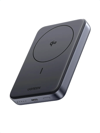Внешний аккумулятор UGREEN PB761 (45763) 10000mAh MIni Magnetic Wireless 30W Power Bank Qi2 серый