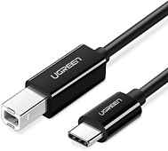 Кабель UGREEN US241 (80811) 1м черный USB-C 2.0 To USB-B 2.0 Print Cable для подключения принтера