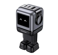 Зарядное устройство UGREEN CD361 (25685B) 65W Nexode RG USB-A+2*USB-C Robot GaN серый