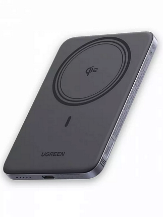 Внешний аккумулятор UGREEN PB580 (75984B) MagFlow Air Ultra-Slim 20W Magnetic 5000mAh серый космос