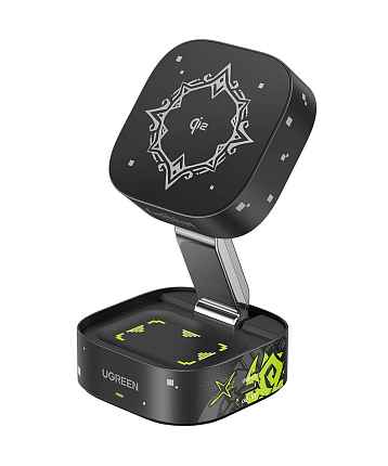 Беспроводное зарядное устройство UGREEN W702 (35316GI) 2-in-1 Magnetic Wireless 15w Genshin Impact