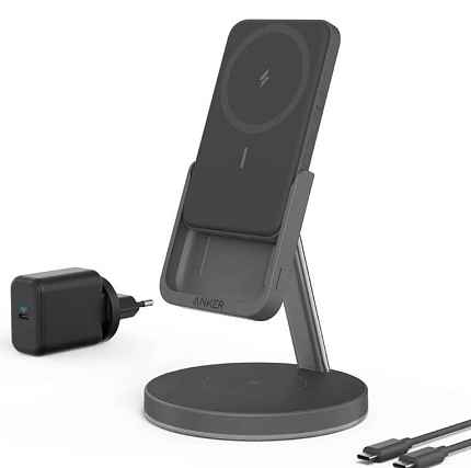 Anker PowerWave Mag-Go Stand 2в1,5000 mAh (B25A731