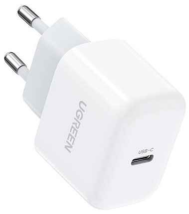 Зарядное устройство UGREEN CD241 (10220) 20W белый , Mini USB-C PD Fast Charger