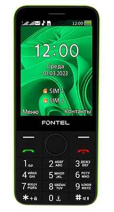 Мобильный телефон Fontel FP320 цвет черно-зеленый