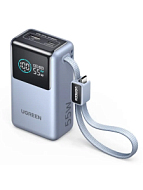 Внешний аккумулятор UGREEN PB727 (75701B) Fast Charging 10000mAh USB-C&USB-A 55W серый космос