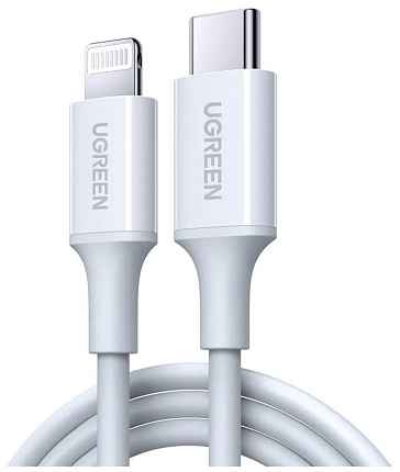 Кабель UGREEN US171 (60748) USB-C to Lightning Cable M/M Nickel Plating ABS Shell. Длина: 1,5м белый