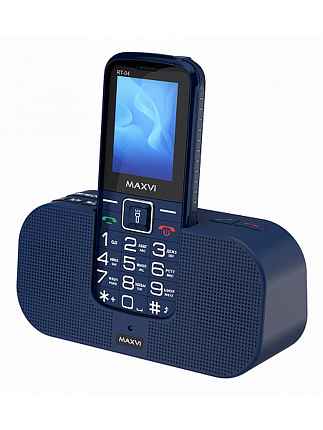 Мобильный телефон Maxvi RT-04 с док-станцией blue
