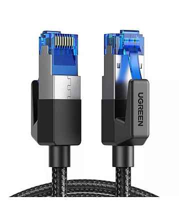 Кабель UGREEN NW153 (80432) 3м черный Cat8 CLASSⅠF/FTP Round Ethernet Cable With Braid