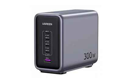 Зарядное устройство UGREEN CD333 (90903B) 300W Nexode 5-Port PD GaN Fast Desktop Charger EU серый