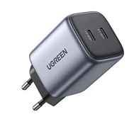 Зарядное устройство UGREEN CD294 (90573) 45W Nexode Mini USB-C+USB-C PD GaN Fast Charger Grey