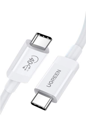 Кабель UGREEN US506 USB4 Charging Cable 40Gbps Data 80см белый