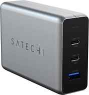 Сетевое зарядное устройство Satechi Compact Charger GaN Type-C 100Вт х 2, USB-A до12 Вт серый космос
