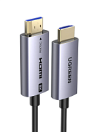 Кабель UGREEN HD183 (55506) 20м HDMI 8K Fiber Optic Cable Male to Male Aluminum Shell темно-серый