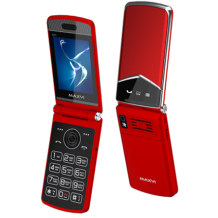 Мобильный телефон Maxvi E11 Red Silver