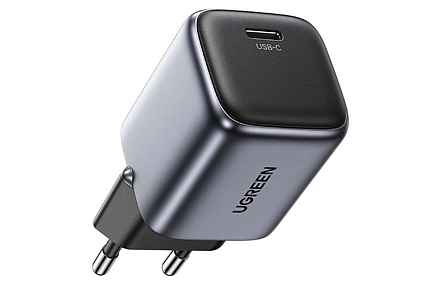 Зарядное устройство UGREEN CD318 (90664) 20W Nexode Mini USB-C PD GaN Fast Charger Grey