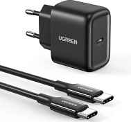 Зарядное устройство UGREEN CD250 (50581) 25W USB-C PD Charger + C-C 2M Cable EU. Цвет: черный