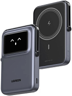 Внешний аккумулятор UGREEN PB572 (45327) серый UNO 10000mAh MIni Magnetic Wireless 20W Power Bank
