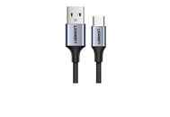 Кабель UGREEN US288 0,25 m Black USB-A 2.0 to USB-C Cable Nickel Plating Aluminum Braid