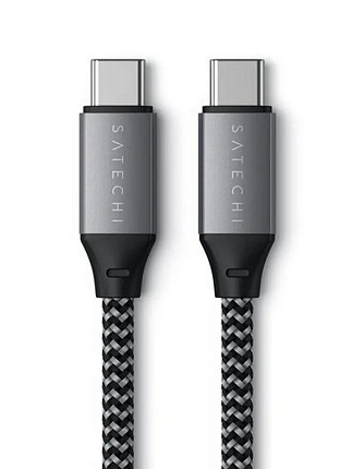 Кабель Satechi ST-TCC10M Type-C Cable 25 см серый космос.