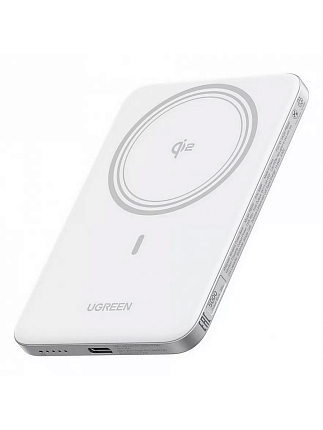 Внешний аккумулятор UGREEN PB580 (95931B) MagFlow Air Ultra-Slim 20W Magnetic 5000mAh белый