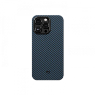 Чехол Pitaka KI1408P для iPhone 14 Pro черно-синий, MagEZ Case 3 (6.1"), кевлар (арамид)
