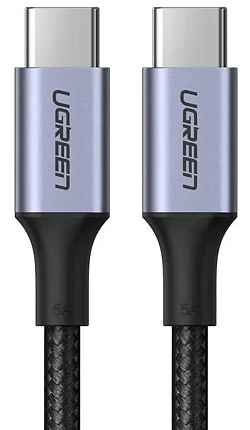 Кабель UGREEN US316 0.5м черный USB-C Cable Aluminum Case with Braided