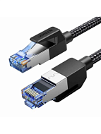 Кабель UGREEN NW153 (30800) 20м черный Cat8 CLASSⅠF/FTP Round Ethernet Cable With Braid