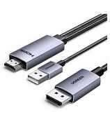 Кабель UGREEN HD169 (55329) 2м серый HDMI to DisplayPort 4K@60Hz Cable
