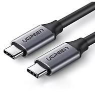 Кабель UGREEN US161 (50751) 1.5м серый USB 3.1 Type C Male to C Male Cable Nickel Plating Aluminum